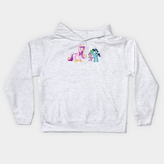 Cadance meets Crystal Hoof Kids Hoodie by CloudyGlow